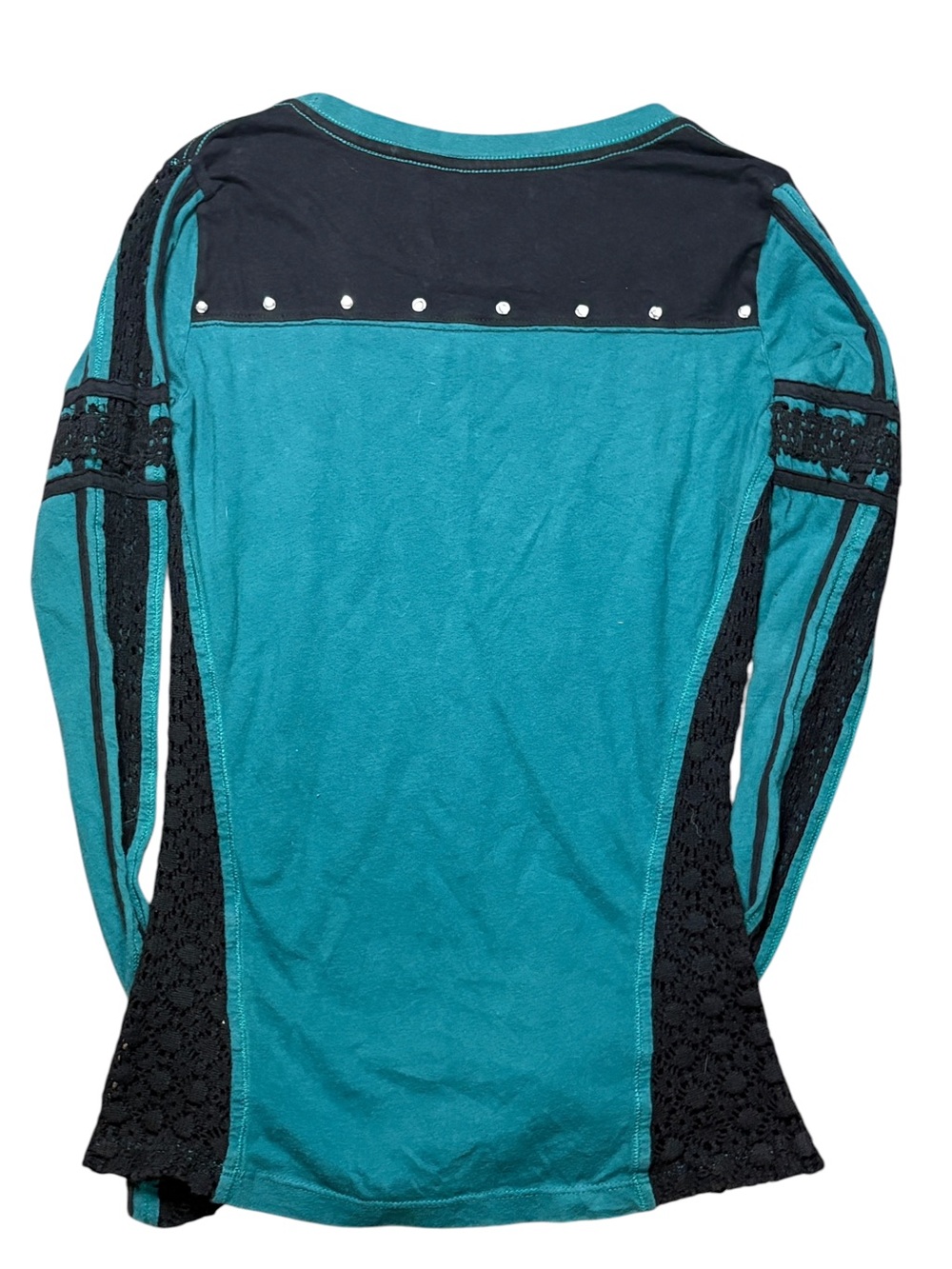 Affliction American Customs Garage Built Motors Teal Long Sleeve Y2K Small - Picture 4 of 5
